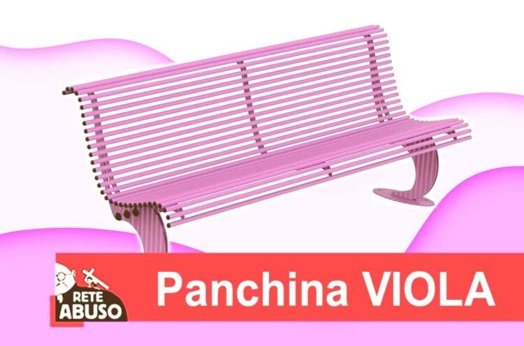 Panchina viola 3 antique